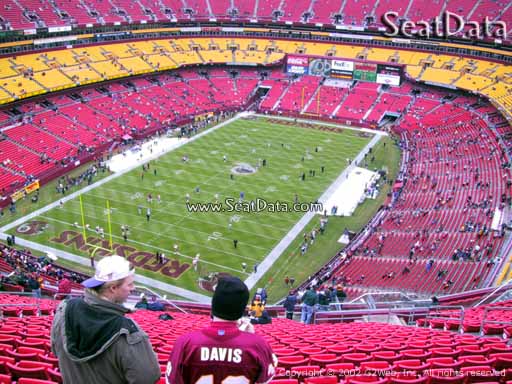 Seat view from section 437 at Fedex Field, home of the Washington Redskins