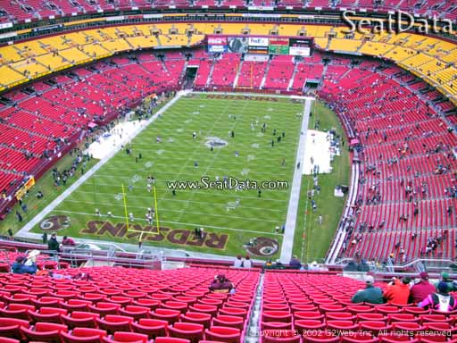 Seat view from section 439 at Fedex Field, home of the Washington Redskins