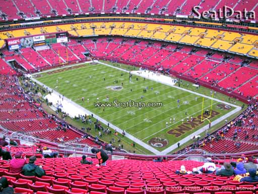 Seat view from section 447 at Fedex Field, home of the Washington Redskins
