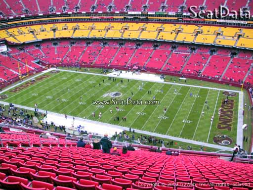 Seat view from section 451 at Fedex Field, home of the Washington Redskins