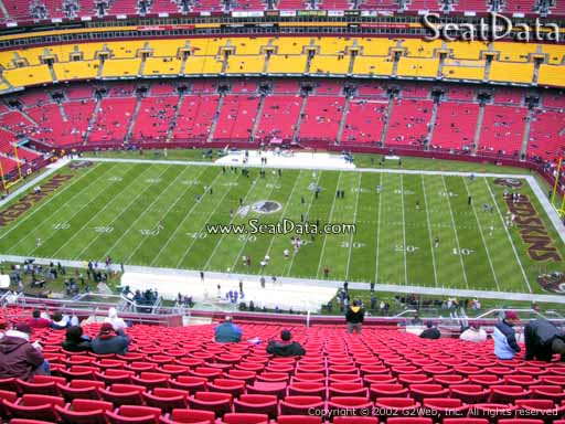 Seat view from section 453 at Fedex Field, home of the Washington Redskins