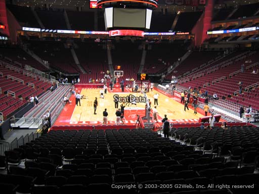 Seat view from section 101 at the Toyota Center, home of the Houston Rockets