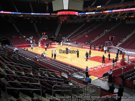 Seat view from section 103 at the Toyota Center, home of the Houston Rockets