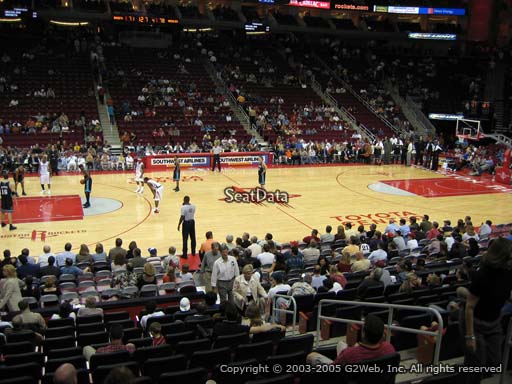 Seat view from section 108 at the Toyota Center, home of the Houston Rockets