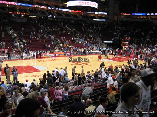 Seat view from section 109 at the Toyota Center, home of the Houston Rockets