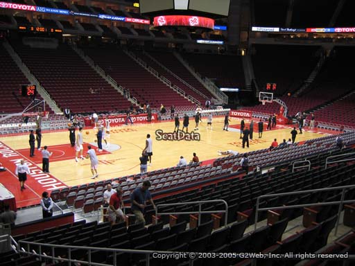 Seat view from section 110 at the Toyota Center, home of the Houston Rockets