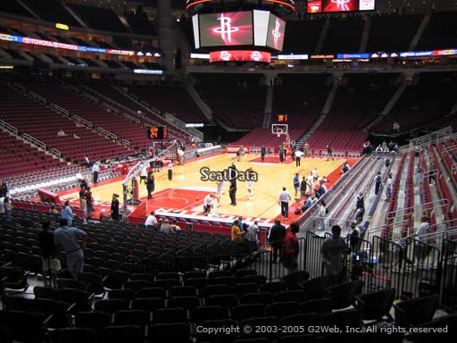 Seat view from section 111 at the Toyota Center, home of the Houston Rockets