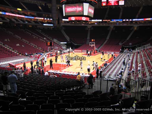 Seat view from section 112 at the Toyota Center, home of the Houston Rockets