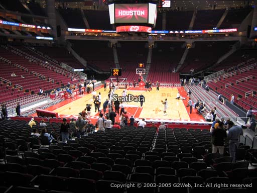 Seat view from section 113 at the Toyota Center, home of the Houston Rockets