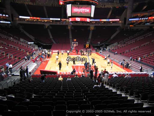 Seat view from section 114 at the Toyota Center, home of the Houston Rockets