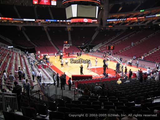 Seat view from section 115 at the Toyota Center, home of the Houston Rockets