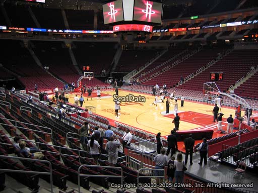 Seat view from section 116 at the Toyota Center, home of the Houston Rockets