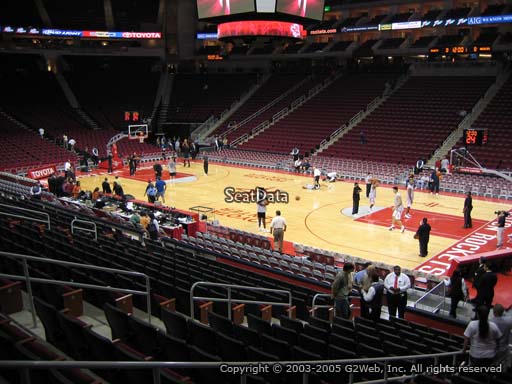 Seat view from section 117 at the Toyota Center, home of the Houston Rockets