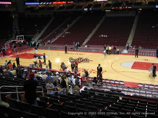 Seat view from section 119 at the Toyota Center, home of the Houston Rockets