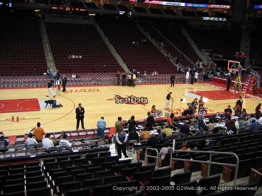 Seat view from section 121 at the Toyota Center, home of the Houston Rockets