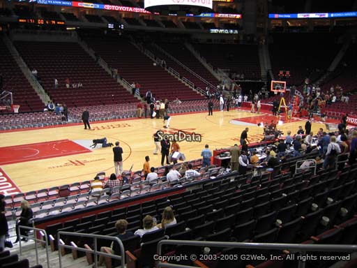 Seat view from section 122 at the Toyota Center, home of the Houston Rockets