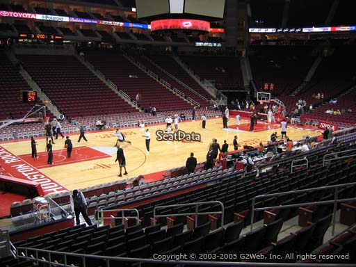 Seat view from section 123 at the Toyota Center, home of the Houston Rockets