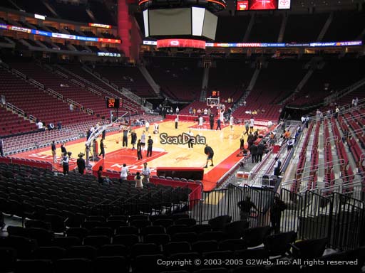 Seat view from section 125 at the Toyota Center, home of the Houston Rockets