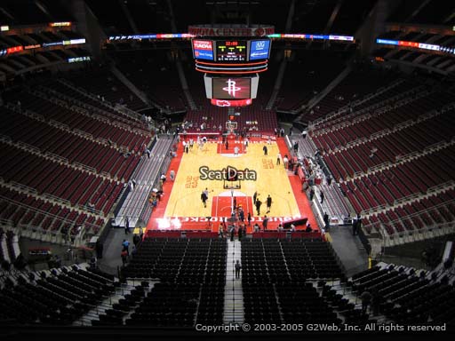 Seat view from section 401 at the Toyota Center, home of the Houston Rockets