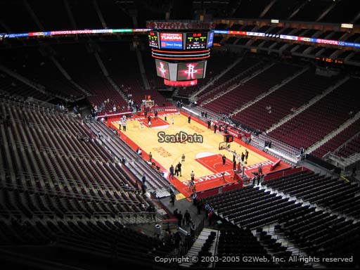 Seat view from section 404 at the Toyota Center, home of the Houston Rockets