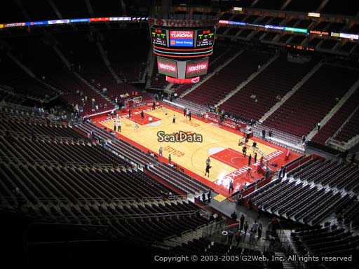 Seat view from section 405 at the Toyota Center, home of the Houston Rockets