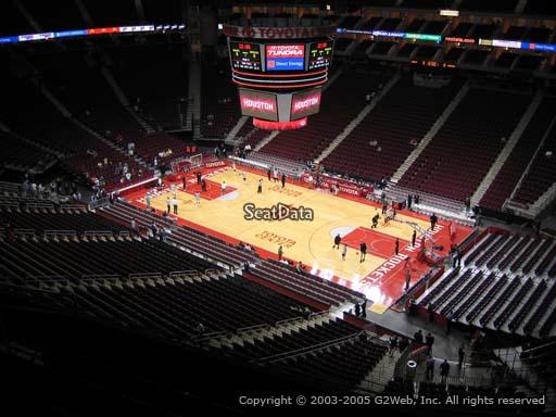 Seat view from section 406 at the Toyota Center, home of the Houston Rockets