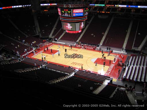 Seat view from section 407 at the Toyota Center, home of the Houston Rockets