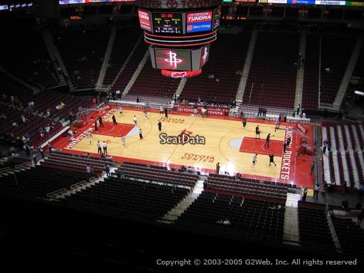 Seat view from section 408 at the Toyota Center, home of the Houston Rockets