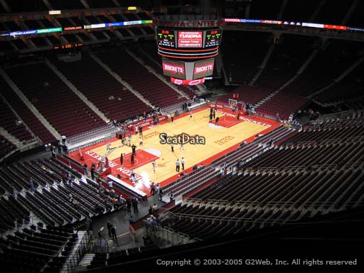 Seat view from section 414 at the Toyota Center, home of the Houston Rockets