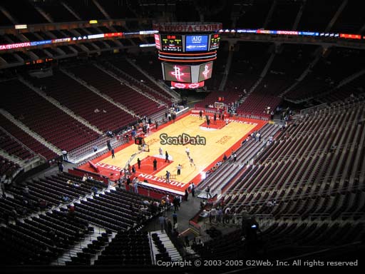 Seat view from section 415 at the Toyota Center, home of the Houston Rockets