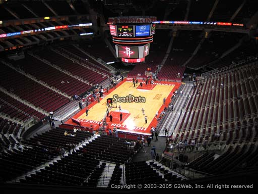 Seat view from section 416 at the Toyota Center, home of the Houston Rockets
