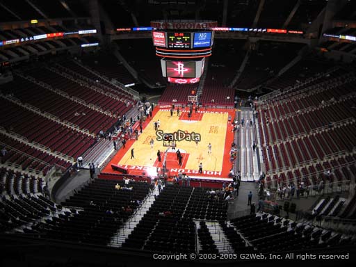 Seat view from section 417 at the Toyota Center, home of the Houston Rockets