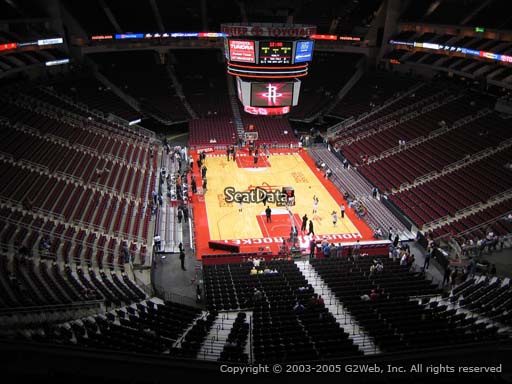 Seat view from section 419 at the Toyota Center, home of the Houston Rockets
