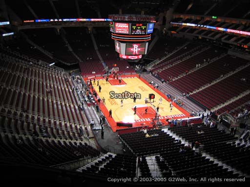 Seat view from section 420 at the Toyota Center, home of the Houston Rockets