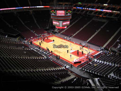 Seat view from section 422 at the Toyota Center, home of the Houston Rockets