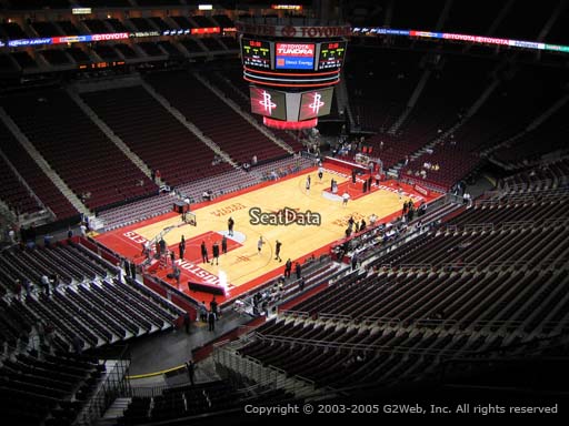 Seat view from section 431 at the Toyota Center, home of the Houston Rockets