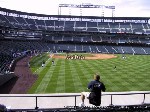 Seat view from section 108 at Coors Field, home of the Colorado Rockies