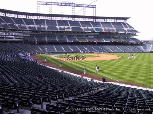 Seat view from section 112 at Coors Field, home of the Colorado Rockies