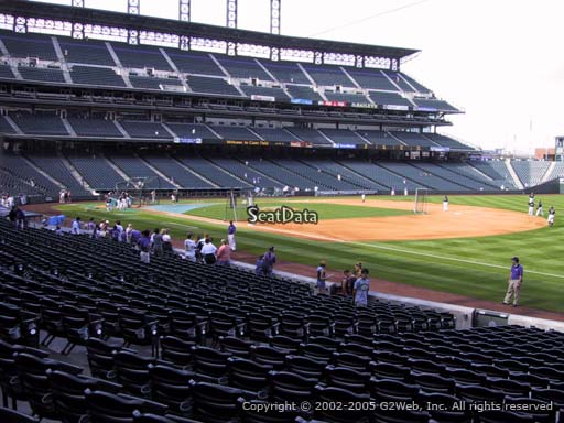 Seat view from section 117 at Coors Field, home of the Colorado Rockies