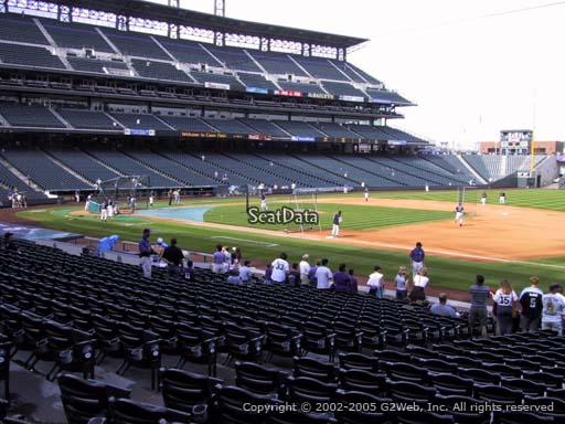 Seat view from section 119 at Coors Field, home of the Colorado Rockies