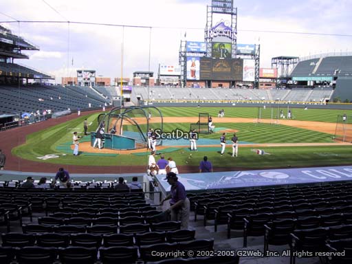 Seat view from section 126 at Coors Field, home of the Colorado Rockies