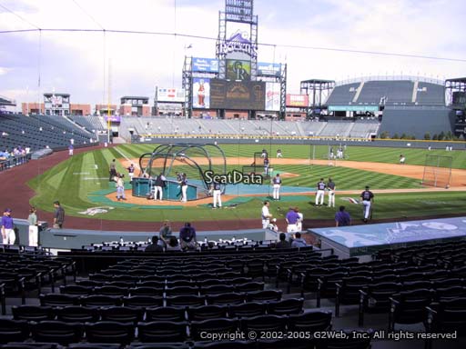 Seat view from section 127 at Coors Field, home of the Colorado Rockies
