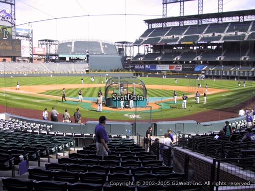 Seat view from section 131 at Coors Field, home of the Colorado Rockies