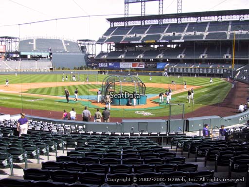 Seat view from section 132 at Coors Field, home of the Colorado Rockies