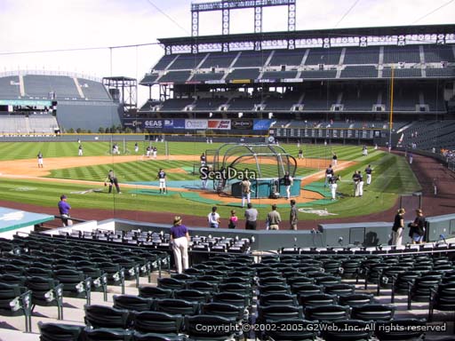 Seat view from section 133 at Coors Field, home of the Colorado Rockies