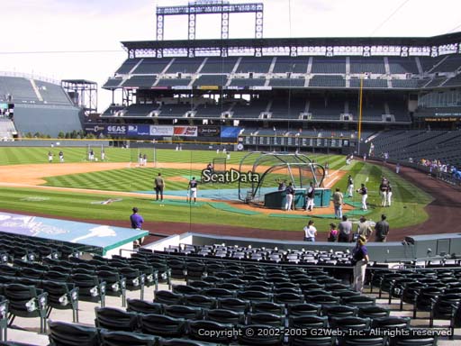 Seat view from section 134 at Coors Field, home of the Colorado Rockies