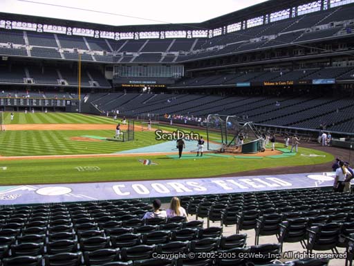 Seat view from section 138 at Coors Field, home of the Colorado Rockies