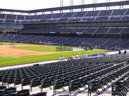 Seat view from section 143 at Coors Field, home of the Colorado Rockies