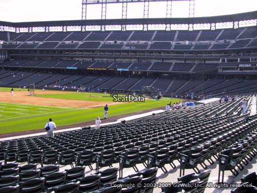 Seat view from section 145 at Coors Field, home of the Colorado Rockies