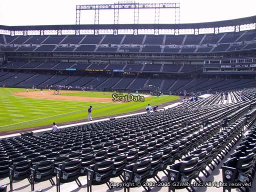 Seat view from section 147 at Coors Field, home of the Colorado Rockies
